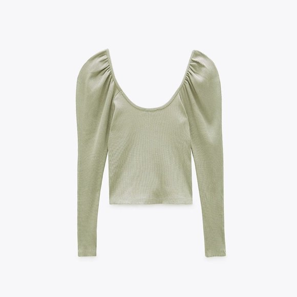 ZARA Puff Sleeve Top - Picture 6 of 6